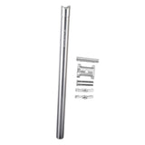 Maxbell Bicycle Seatpost Adjustable Support Stem Plum Shaped Tubing for Folding Bike Silver 31.8x600mm - Aladdin Shoppers