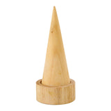 Cone Shaped Rings Holder Jewelry Holder for Retail Stores Countertop Selling wood color