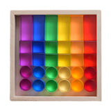 Maxbell Rainbow Building Blocks Set Smooth Stacking Toy for Children Boys Girls Kids