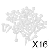 Maxbell 16x50pcs White Plastic Golf Tees 35mm Golfer Accessories