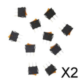 Maxbell 2x250V 10A 10 PCS Yellow LED Light 12V Car Boat Auto ON/OFF Rocker SPST Switch