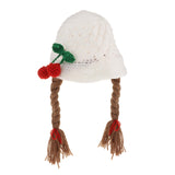 Maxbell Baby Knitted Hat Boys Girls Beanie Hats Infant Knitting Cap Cherry White