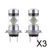Maxbell 3x2pcs H7 100W LED 8000K Ice Blue Foglight Daytime Running Bulbs Lamps
