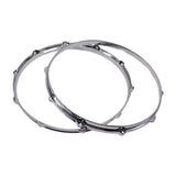Maxbell 2 Pieces 10 Holes 14in Drum Hoop Percussion Instrument Accessories Drum Rings