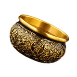 Maxbell Traditional Treasure Bowl Offering Bowl Desktop Ornament for Restaurant Shop 7.5x7.5x4.5cm