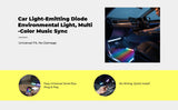 Universal Serial Bus light-emitting diode Car Interior Ambient Light, RGB Sound-Activated, Footwell Background Lighting Multicolor Remote+APP Control