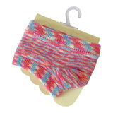 Maxbell Women Open Toe Half Socks Soft Forefoot Liner Socks for Sandal Clogs Outdoor Blue and Red