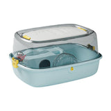 Maxbell Hamster Cage Transparent Ventilation House for Guinea Pigs Sugar Glider Rats Blue