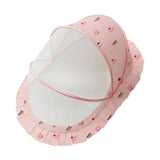 Maxbell Crib Netting Cover Bedding Supplies Folded Baby Cover for Home Bedroom Decor M pink