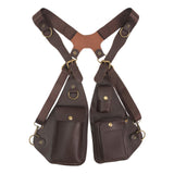 Maxbell Underarm Shoulder Bag Satchel Outdoor Sports Women Men Multipurpose Vest Bag Brown