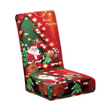 Christmas Chair Cover Stretch Multipurpose Classic Ornaments Xmas Decoration Style A