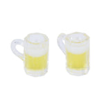 Maxbell Dolls House Miniature Wide Screen Television Flat-Panel LCD TV + 2pcs Beer Mugs