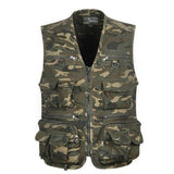 Maxbell Men's Multi Pocket Camouflage Casual Vest Hunting Fishing Outdoor Jacket L