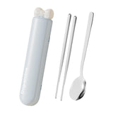 Spoon Chopsticks Set Magnetic Gadgets Tableware Kit for Home Camping Kitchen Blue 3 Pieces