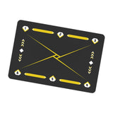 Maxbell Football Footstep Training Mat Pad Dribble Training Mat for Indoor Household Black Yellow