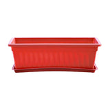 Maxbell Rectangular Flower Pot Color Plastic Plant Planter Saucer Garden Red - Aladdin Shoppers