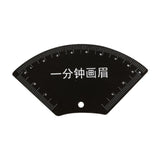 Maxbell Stainless Steel Eyebrow Stencil for Beginners Black Easy to Use Shaping Tool Half Fan Shape