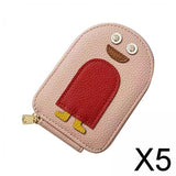 Maxbell 5xCredit Card Holder Purse Change Pouch for Dating Travel Valentines Day Gifts Pink