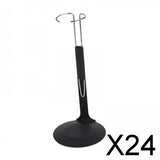Maxbell 24x1/6 Scale C-Type Display Stand Holder fit for 12" Action Figures Black Metal