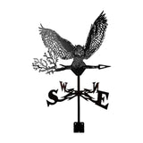 Maxbell Metal Weather Vane Yard Art Owl Weathervane for Roof Walkway Courtyard