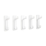 Maxbell 5Pcs Bathroom Wall Mount Hooks Multifunctional for Kitchen Entryway Home Use White