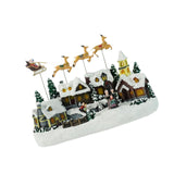 Maxbell Lighted Xmas Snow Village House Party Musical Art Collectable Building