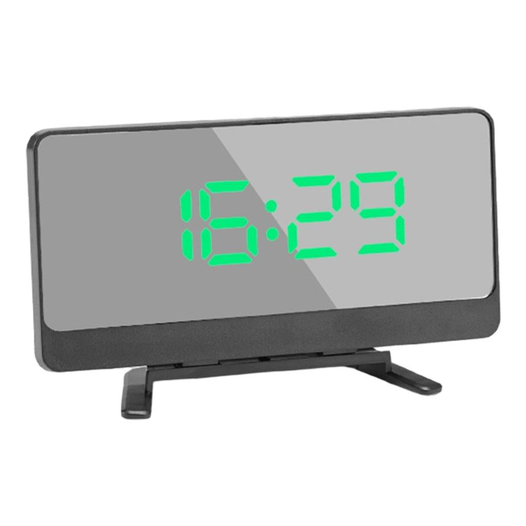 Maxbell Maxbell Desk Curved LED Digital Alarm Clock Clock for Kids Teens Green Light