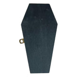 Maxbell Halloween Coffin Decorations Gothic Mini Hinged Casket for Halloween Parties Black