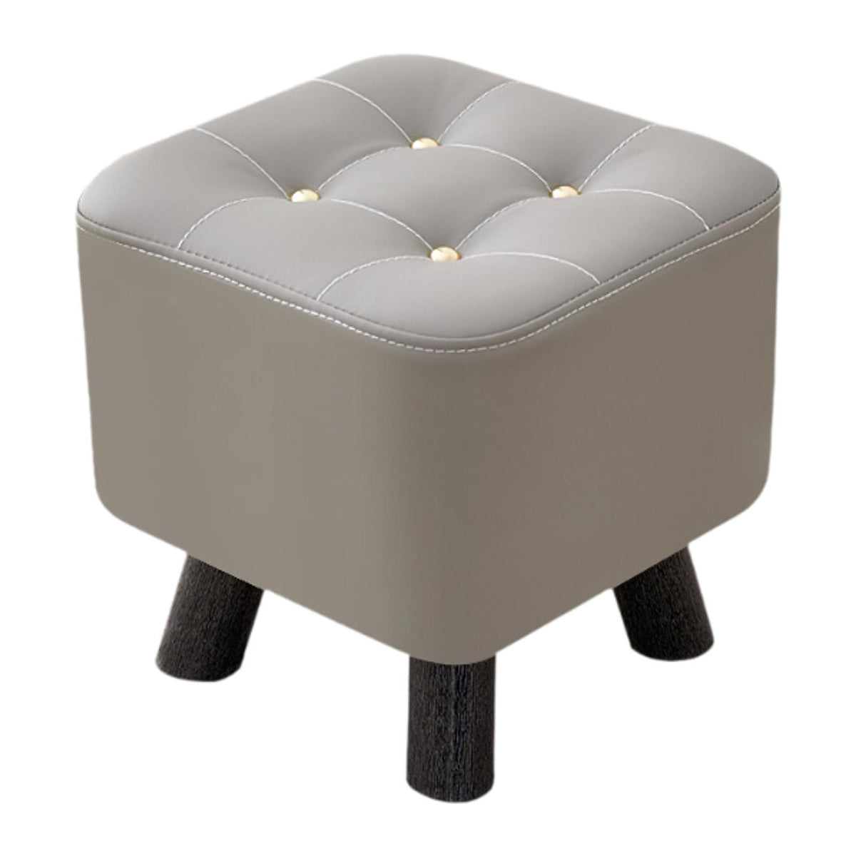 Maxbell Small Footstool Stable Step Stool Footrest for Entryway Dressing Room Office Grey