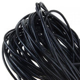 Maxbell 10yds 2mm Black Round Real Genuine Leather Jewelry Beading String+1.5mm 10m Cord