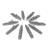 Maxbell 10pcs Simulation Warship Battleship Static Military Model DIY Accessories Child Toys Gray - Aladdin Shoppers