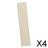 Maxbell 4xElastic Band Pen Holder Pen Sleeve for Hardcover Journals Planners Notebooks Beige