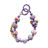 Maxbell Keychain Bag Pendant Lovely Gift DIY Decoration for Anniversary Travel Lover violet