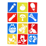 Maxbell 12 Pieces Plastic Drawing Template Stencils Ruler for Kids DIY Crafts Toys