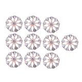 Maxbell 10 Pieces Flower Rhinestone Flatback Embellishments Wedding Shoes