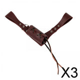 Maxbell 3xRetro Cosplay Medieval Faux Leather Warrior Sword Sheath Brown right handed