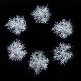 Maxbell 60pcs Christmas Decorations Supplies White Snow Snowflakes Hanging Ornaments 6cm