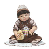 Maxbell Maxbell Real Touch Full Silicone 22inch Bebe Reborn Baby Boy Doll Fake Toddler Newborn Doll – Kids Child Bath Toy Appease Toy Xmas Gift