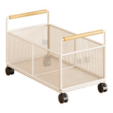 Maxbell Rolling File Cart Book Storage Portable with Wheels for Crafts Handbag Books L