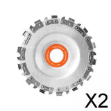 Maxbell 2xPortable Wood Carving Chain Disc Attachment for Shaping Carving Polishing 4 inch 14 tooth