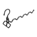 Maxbell Foldable Clothes Drying Rack Sturdy Coat Hanger for Bedroom Balcony Bathroom 33x15cm Black