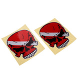 Maxbell 2 Pieces Reflective Scuba Diving Diver Kayak Sticker Decal Red Skull - Aladdin Shoppers