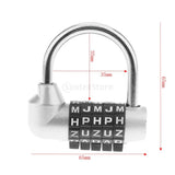 Maxbell 4 Pieces Letters Combination Lock Resettable Padlock for Toolboxes Suitcases
