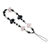 Maxbell Acrylic Beaded Phone Strap Anti Lost Lanyard Stylish for Kids Women Car Keys B