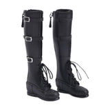 Maxbell 1/6 Scale Female Figure Shoes Handmade Boots for 12 inch Figures Accessories Black