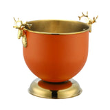 Maxbell Ice Bucket Wine Bucket Reusable Large Capacity Practical for Club Home Party orange