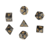 7X Polyhedral Dice 16mm for Dungeons and Dragons DND MTG Table Games Black
