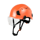 Maxbell Hard Hat Practical Impact Resistant with Goggles for Construction Men Mining Orange