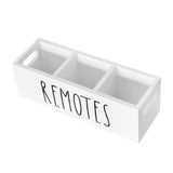 Maxbell Remote Control Holder Rustic Bedside Table Storage Organizer for Office Home