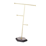 Maxbell T Bar Jewelry Stand Display Hanger Jewelry Display for Bracelet Rings Bangle Gold